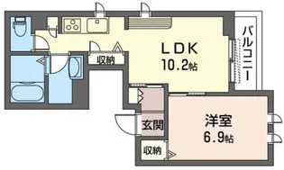 ユイメゾン溝の口【2階】の間取り