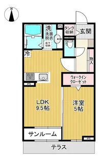 ミライエ・ルッソ【1階】の間取り