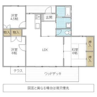 ヒルサイドテラス【1階】の間取り