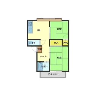 身延ハイツ【2階】の間取り