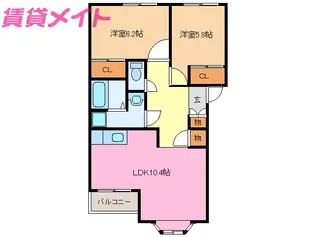 エルシャトー【2階】の間取り