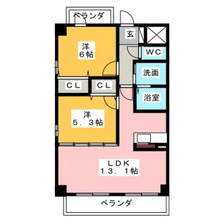 Ciel Clair (シエル クレイル)【3階】の間取り