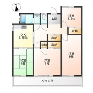 PFC HOME BUILDER コーポヒラオカ【1階】の間取り