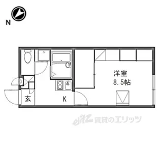 レオパレスヒガシノナミ【2階】の間取り