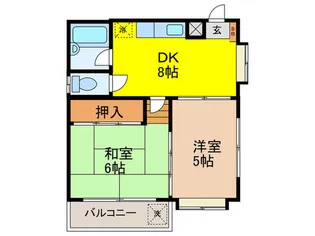 ジョイテル西田辺II【3階】の間取り