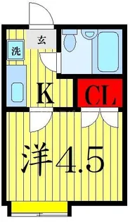 リバーパーク一之江A【2階】の間取り