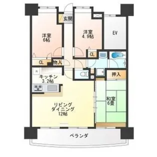 ナイスアーバン元今泉1302【13階】の間取り