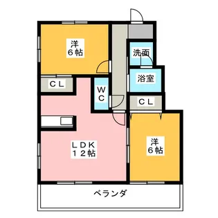 パナハイツクオーレ B棟【1階】の間取り