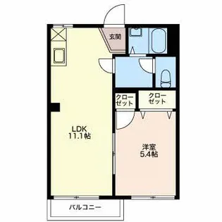 ローズハイツ【2階】の間取り