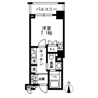 1Kの間取り画像