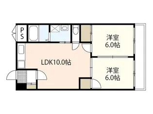 グロワール広瀬【8階】の間取り
