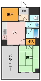 メゾンカネキュー【4階】の間取り