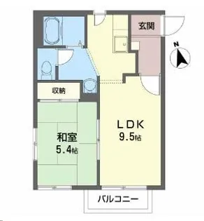 リオ・セレッソB【1階】の間取り