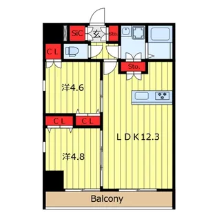 ROXIS日暮里【8階】の間取り