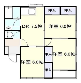 リバーサイドハイツ【2階】の間取り