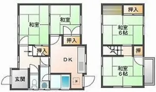 岡山県岡山市中区国富【一戸建】の間取り