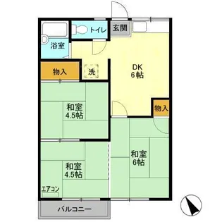 千葉県茂原市上林【アパート】の間取り