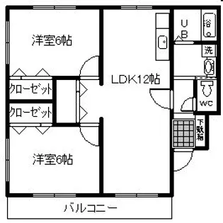 プラージュ【1階】の間取り