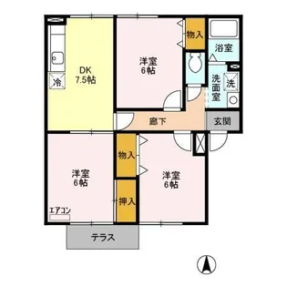 パセオみずほ台 IIAB【1階】の間取り