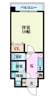 コンフォート東白島【8階】の間取り
