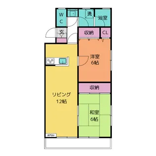 コーポアドニス【2階】の間取り
