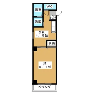 ル・レーヴ安西【3階】の間取り