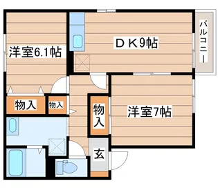 アトリオB【2階】の間取り