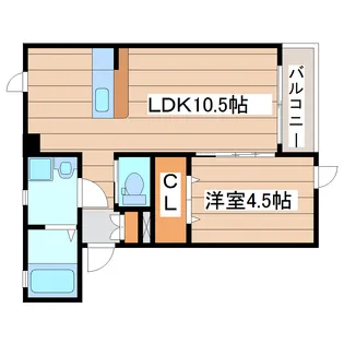 ラ・グラシューズ【2階】の間取り