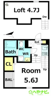 愛知県名古屋市北区志賀町3【アパート】の間取り