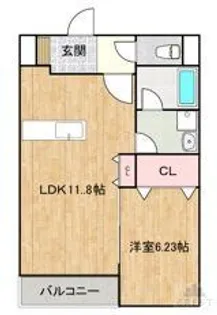 メゾンアイリス【2階】の間取り