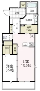 神奈川県川崎市中原区宮内3【アパート】の間取り