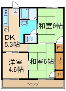 ドルフ石井A【2階】の間取り