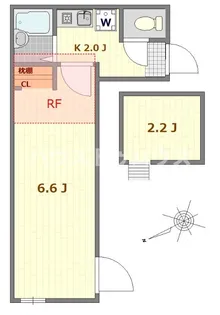 サザンロード江北【3階】の間取り