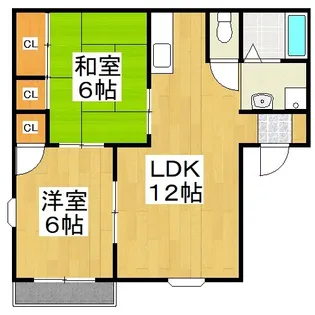 マリート百間川【1階】の間取り