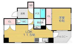 大阪府大阪市天王寺区上本町7【マンション】の間取り