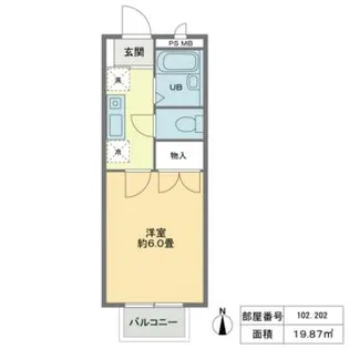 櫻ハウス大八木【1階】の間取り