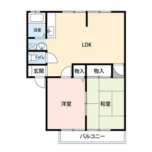 アパートメントU【2階】の間取り