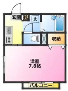 ハピネス小杉【1階】の間取り