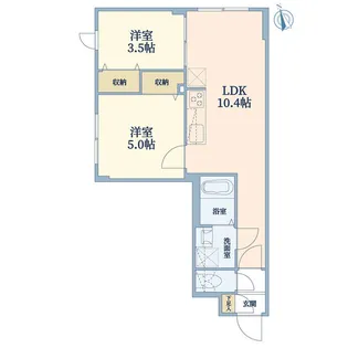 ウェルスクエア桜上水【2階】の間取り
