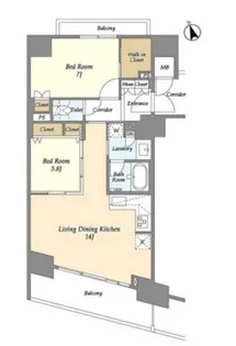 東京都港区海岸3【マンション】の間取り