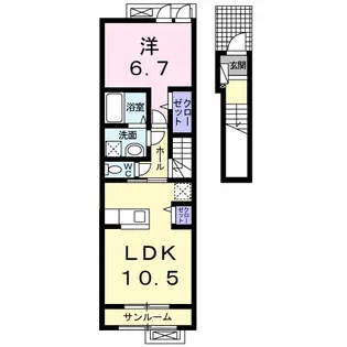 山形県山形市印役町3【アパート】の間取り