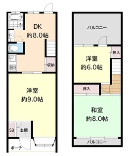 大阪府守口市佐太中町6【一戸建】の間取り