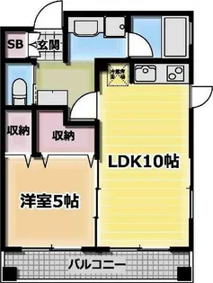 ダイナシティ新宿若松町【12階】の間取り