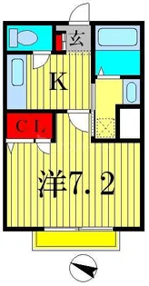 ヴェーエスコートD【1階】の間取り