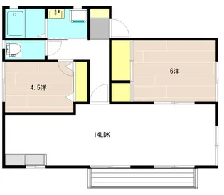 ハイツ恋路【2階】の間取り