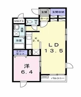 レジデンス坂の上【2階】の間取り