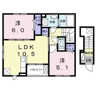 クレスト コート【2階】の間取り