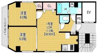 ウイングテラス御徒町【5階】の間取り