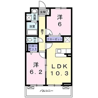 Elvita 広野中島【3階】の間取り
