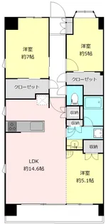 センチュリー東武動物公園【10階】の間取り